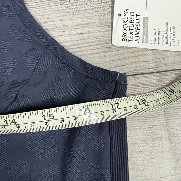 Athleta Brooklyn Textured Jumpsuit Medieval Violet Size 4 #981034 NWT - Picture 11 of 13